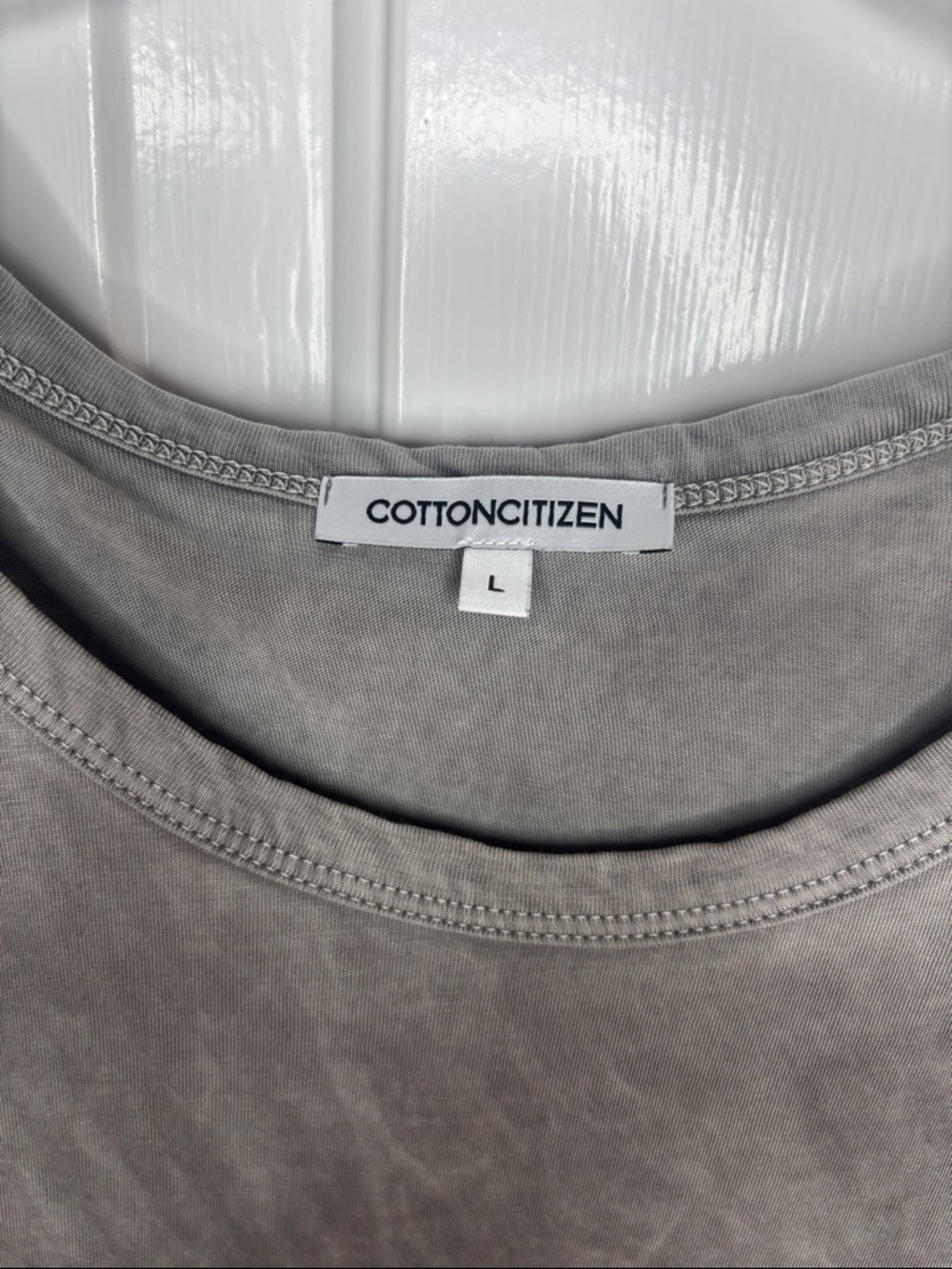 NWOT Cotton Citizen Washed Tank Top - Charcoal Gray Vintage Oasis Sz L - Picture 2 of 6